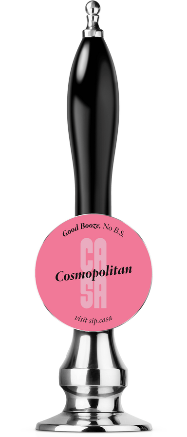 Bar Tap Badge of the Casa Cosmopolitan Cocktail